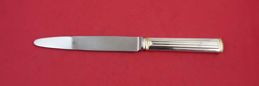 Christofle Triade Gold Accent Silverplate Luncheon Knife 9.25 Inches (1 of 2)
