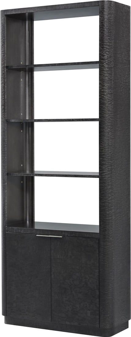 Theodore Alexander Modern Brass Veneer Bookshelf 90H 36W 16D (1 of 2)