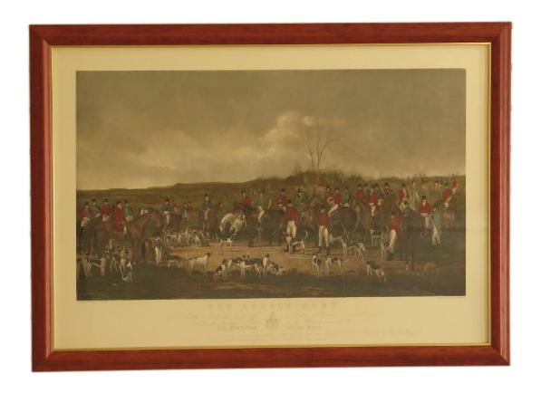 Graves & Warmsley Hunt Scene Engraving in Solid Cherry Frame (1 of 9)