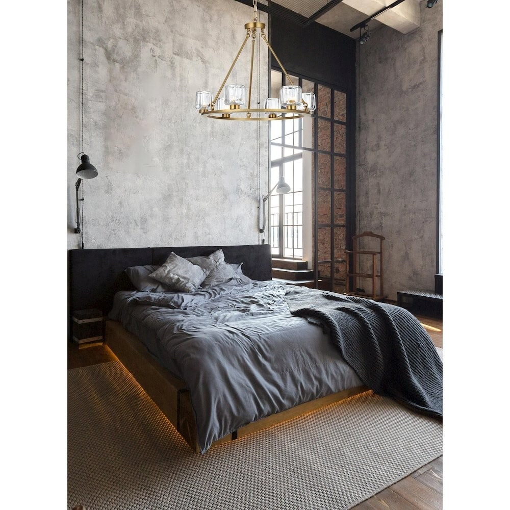 Cadence 6 Light Satin Gold Chandelier 26 Inch Farmhouse Design: Cadence 6 Light Satin Gold Chandelier 26 Inch Farmhouse Design Elevate your dining or living space with this exquisite 6-light chandelier featuring a satin gold finish. Designed in a stylish farmhouse