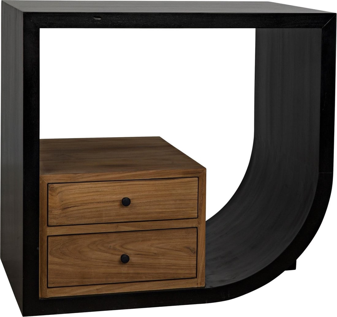 Noir Burton Table Hand-Rubbed Black Mahogany English Traditional (1 of 10)