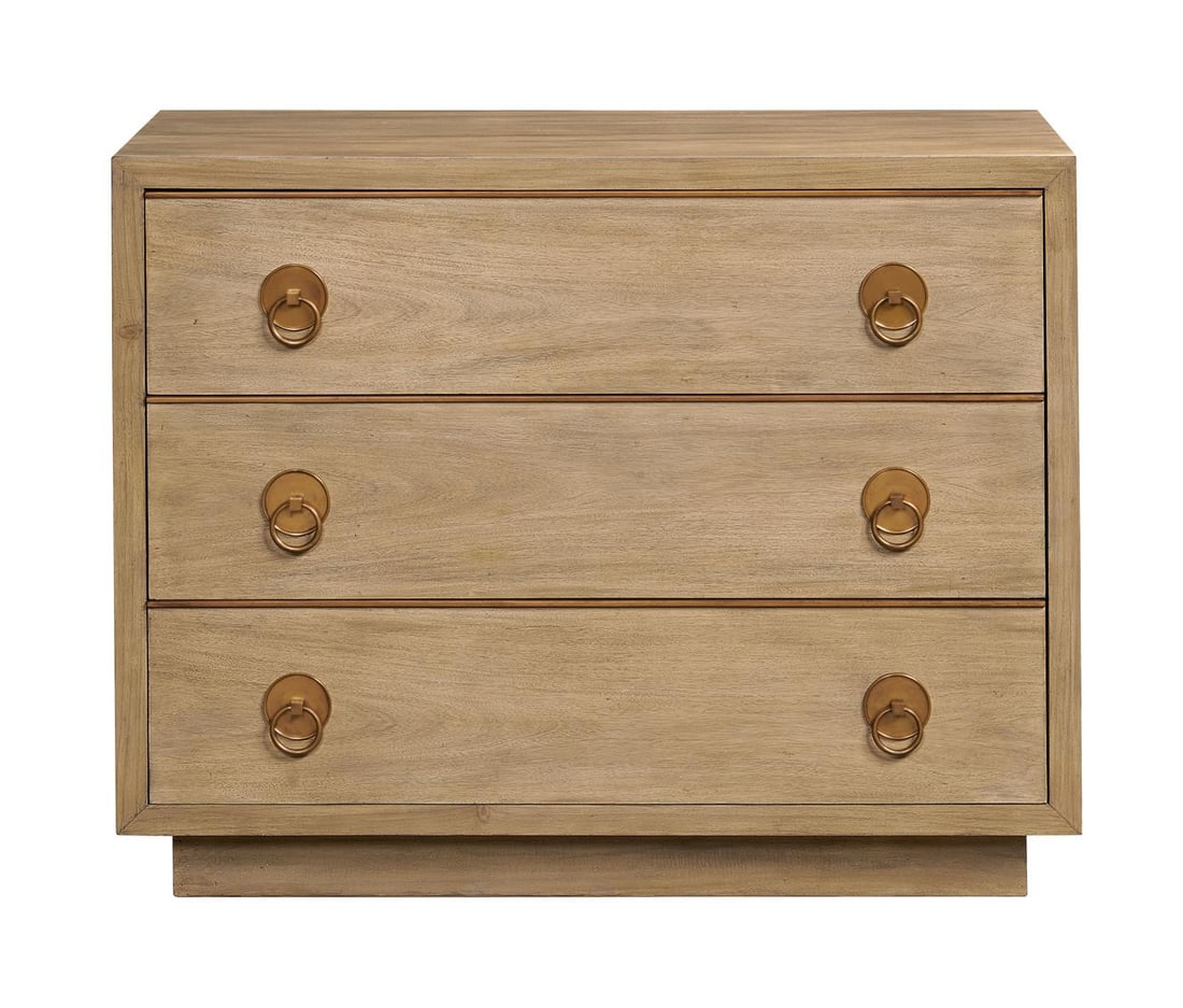 Port Eliot Bleached 3-Drawer Chest of Drawers 30H 37.5W 19D (1 of 1)
