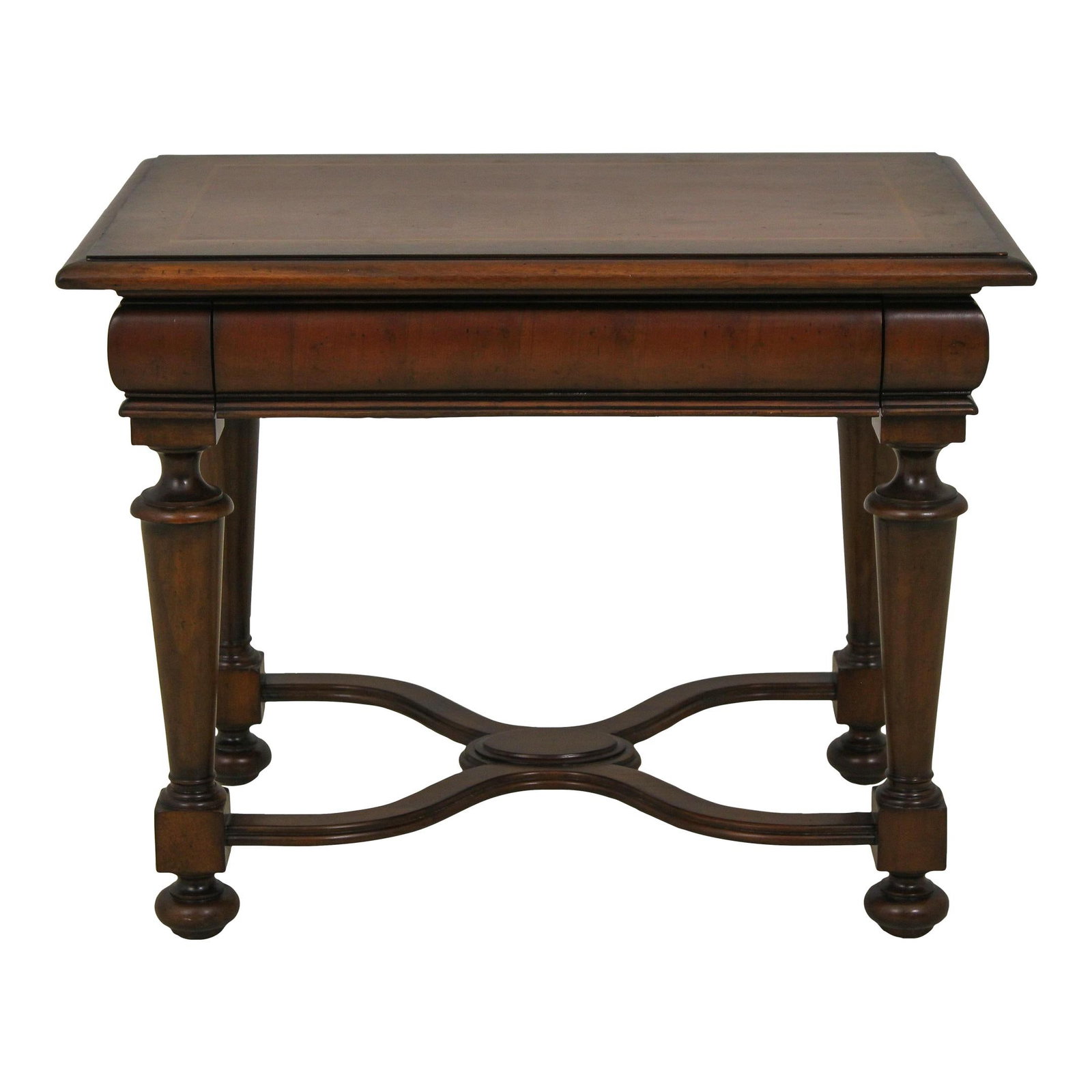 Lillian August George III Style Walnut Lamp Table with Drawer (1 of 10)
