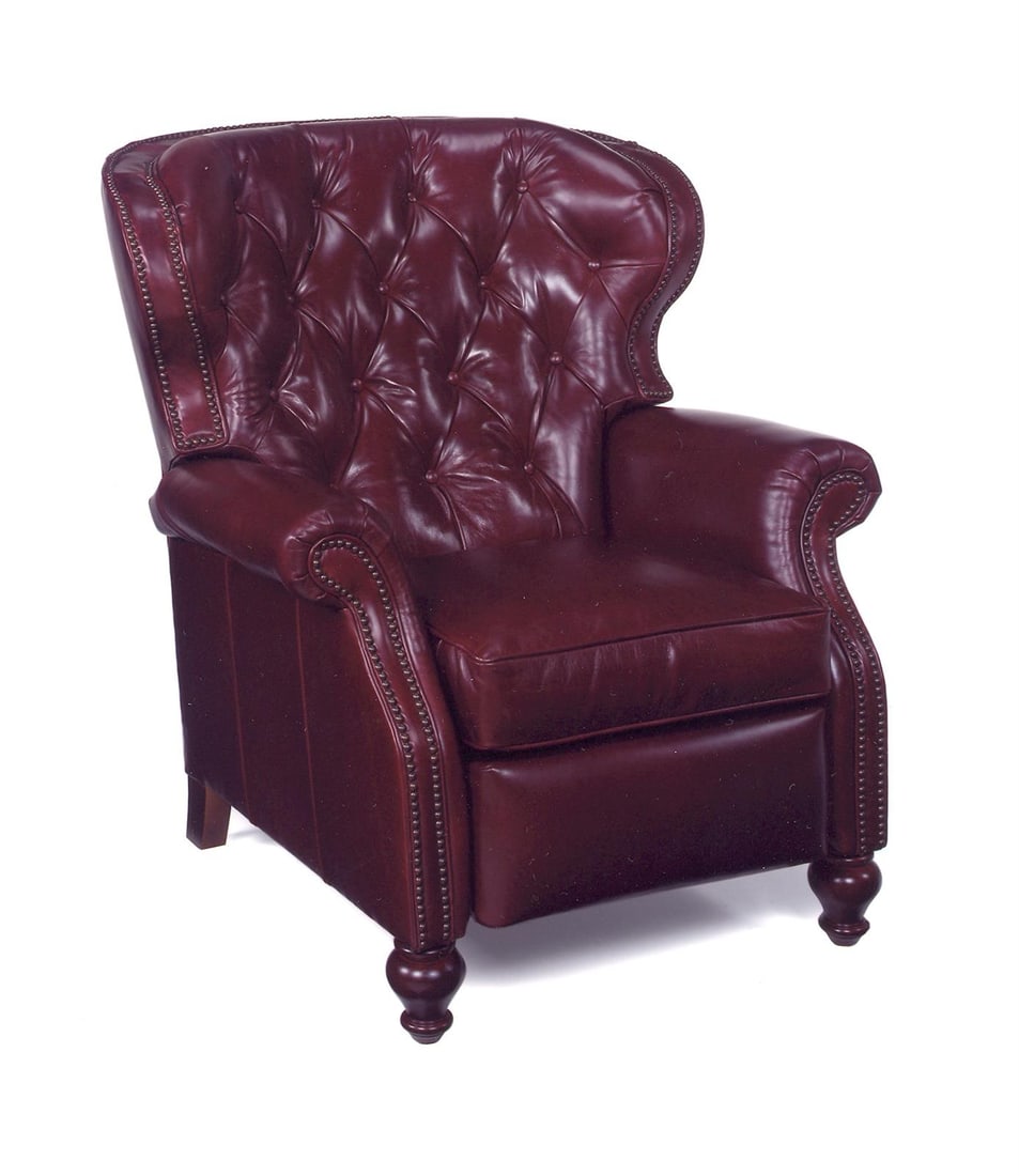 Hand-Crafted Maroon Leather Occasional Chair USA Made (1 of 1)