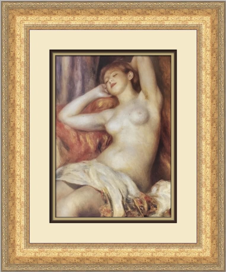 Renoir A Sleeping Girl Custom Framed Print 21x18 Art (1 of 2)