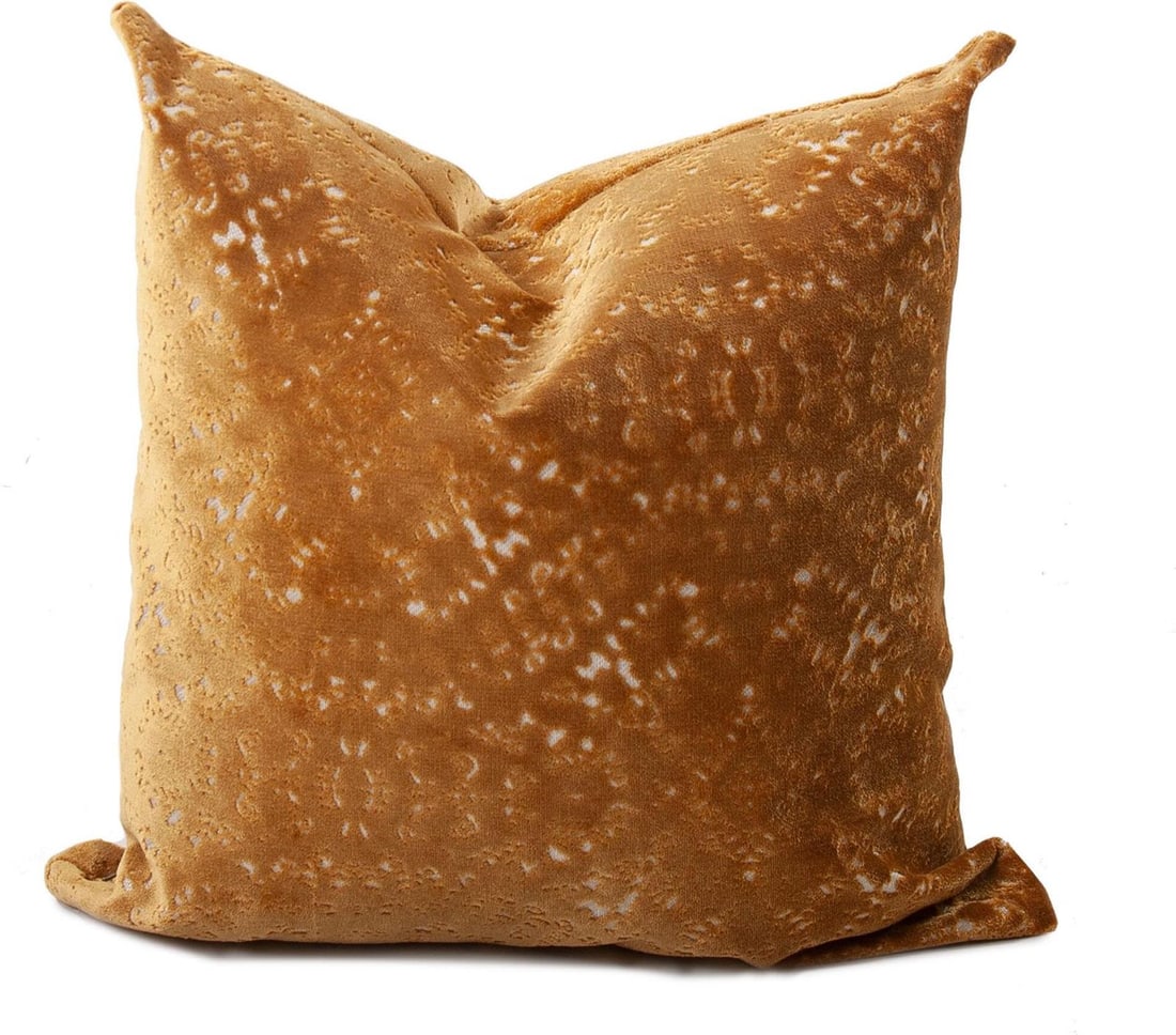 Howard Elliott Square Down Pillow with Gold Finish 24x24 (1 of 1)