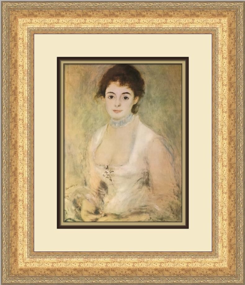 Renoir Portrait of Madame Henriot Custom Framed Print 19 x 17 (1 of 2)