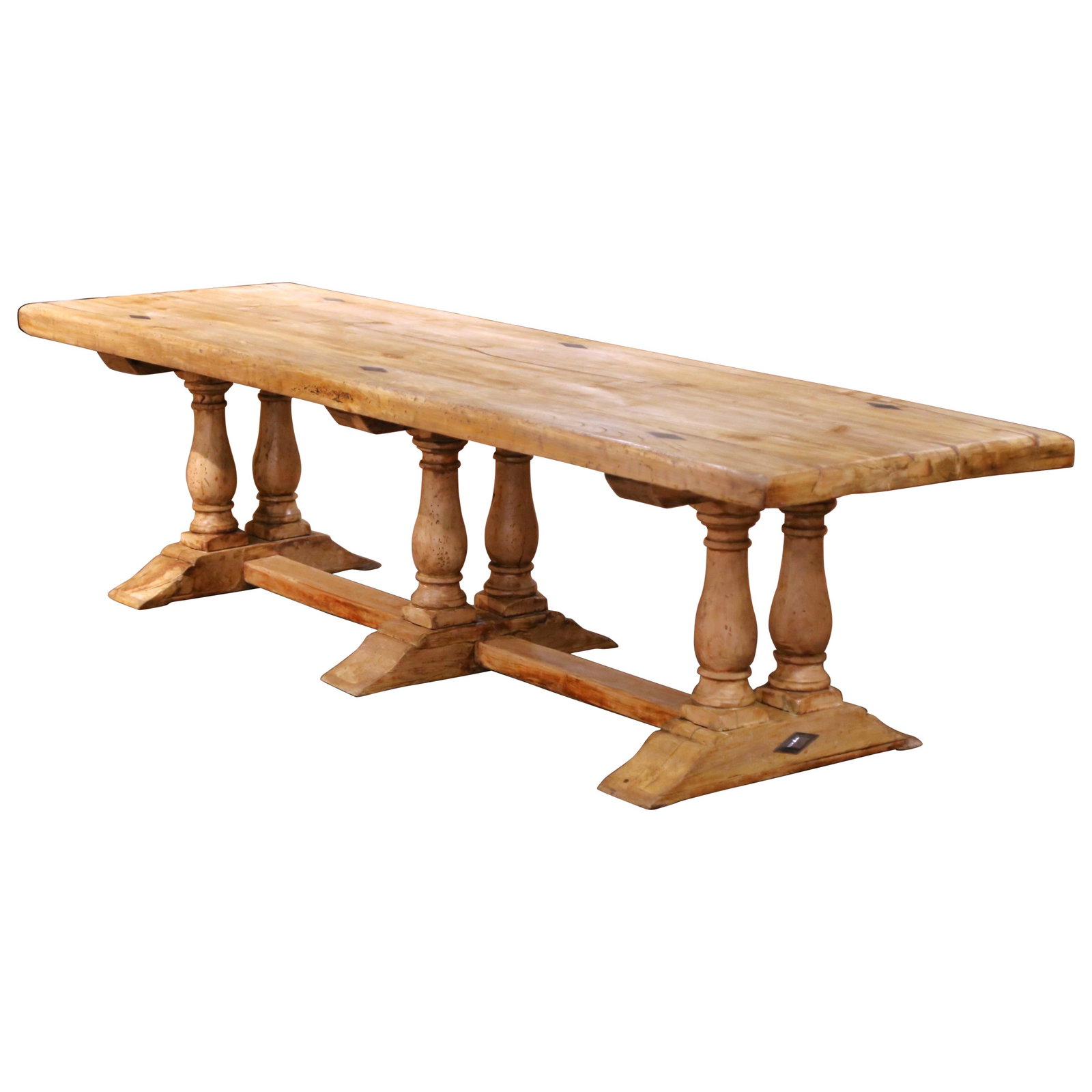 Bleached Oak French Refectory Table Louis XIII Style Circa 1890 (1 of 8)