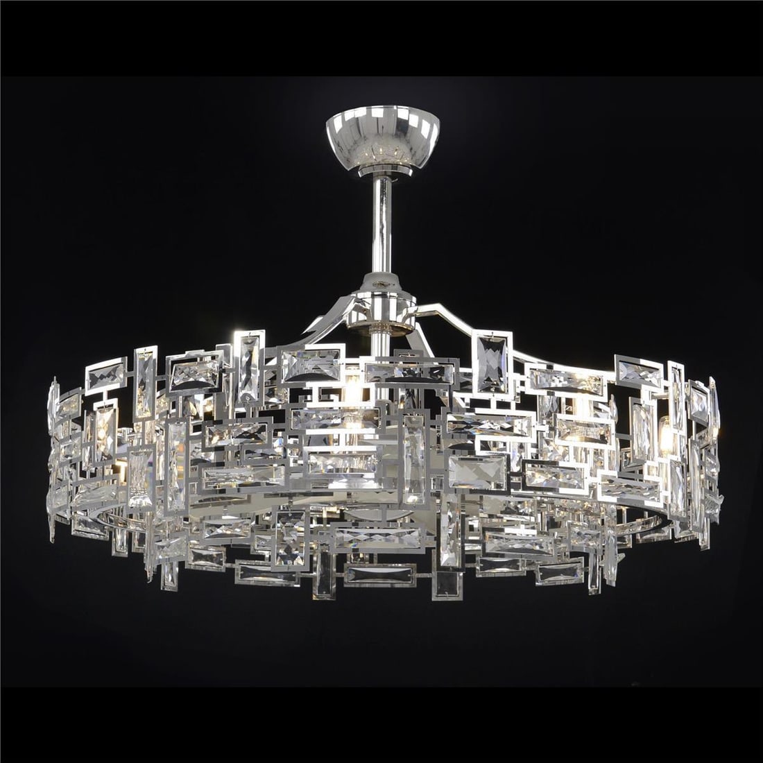 John-Richard 2-Tier Crystal Fandelier with Remote Control 8-Light (1 of 1)