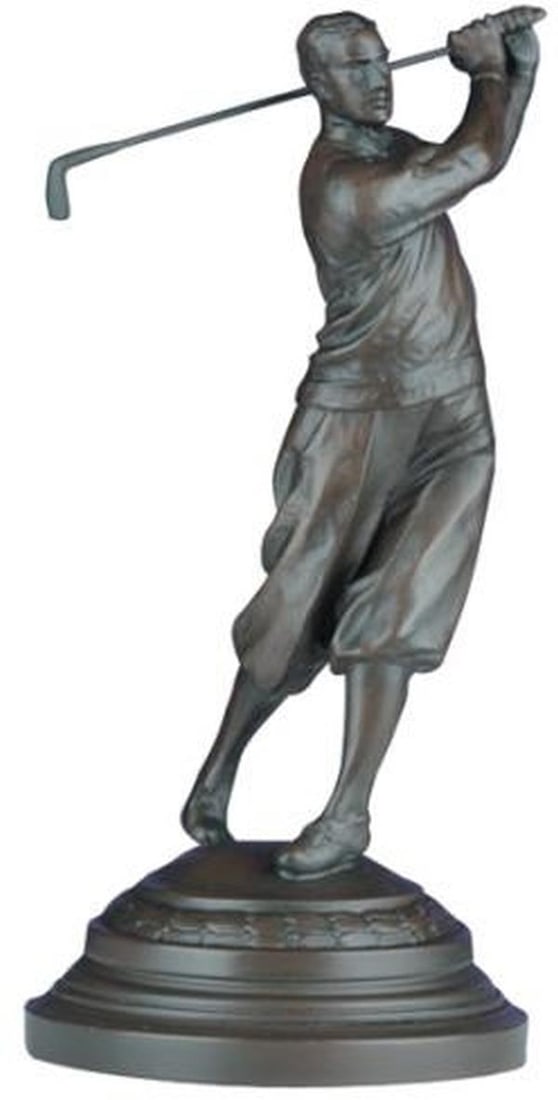 Golf Sculpture Hand-Cast Resin 12 Inch American Classical Style (1 of 1)