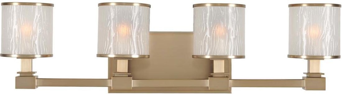Kalco Destin 4-Light Bath Light in Brushed Bronze Modern Classic: Kalco Destin 4-Light Bath Light in Brushed Bronze Modern Classic Enhance your bathroom with the Destin Bathroom Light, a stunning blend of modern and classic design. This elegant fixture features a br