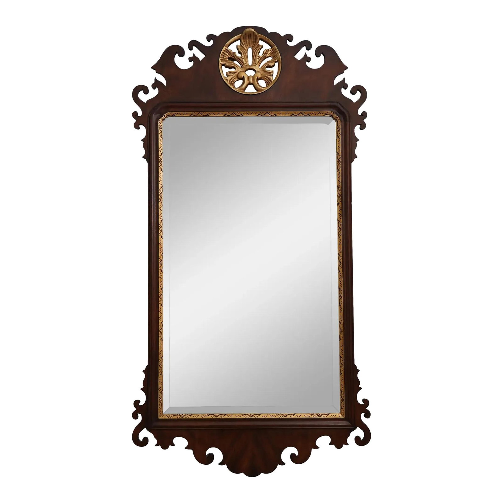 Henkel Harris Chippendale Mirror Mahogany Finish No.29 SPNEA 23x44.5 (1 of 10)