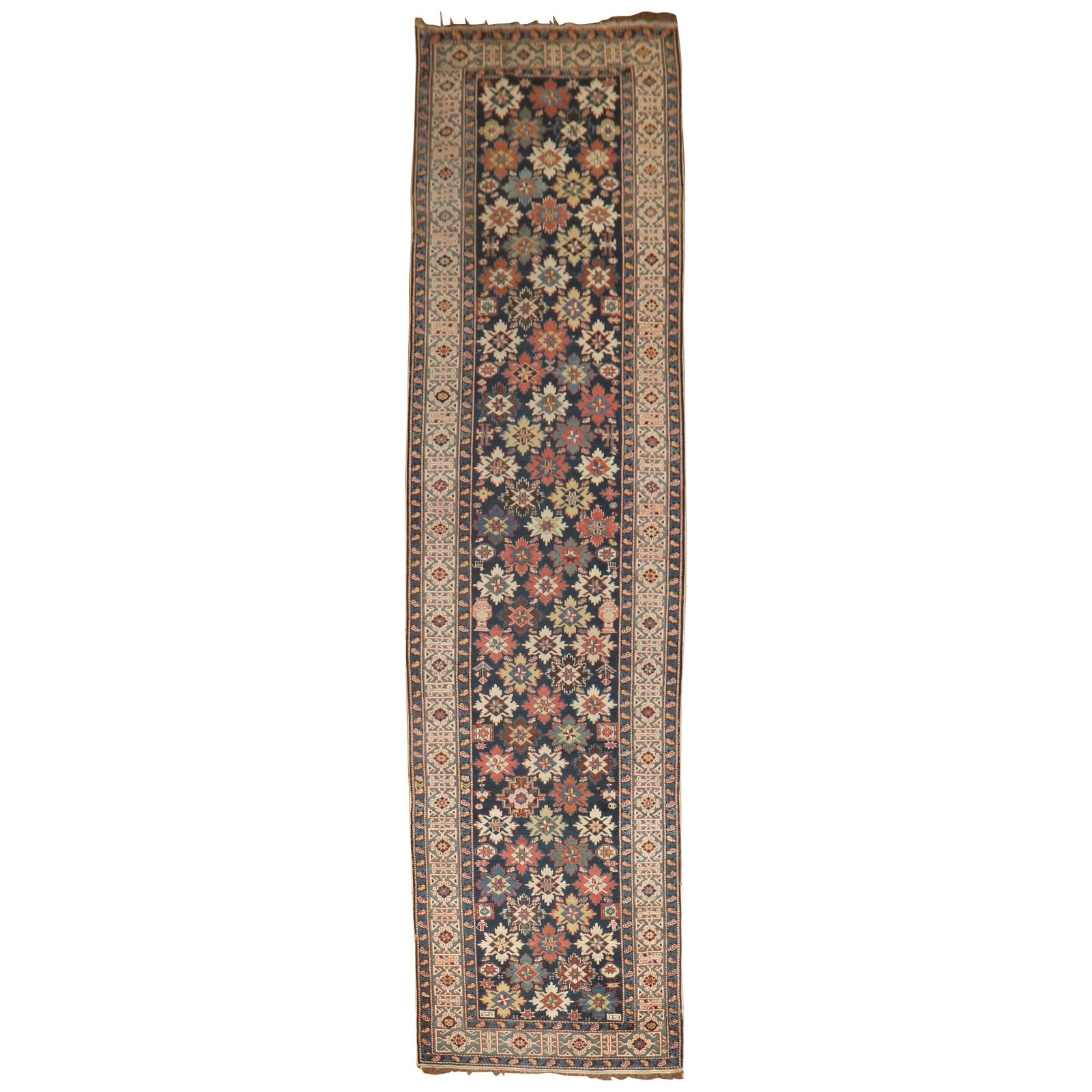 Rare 19th Century Snowflake Shirvan Wool Runner 42 x 159 (1 of 15)