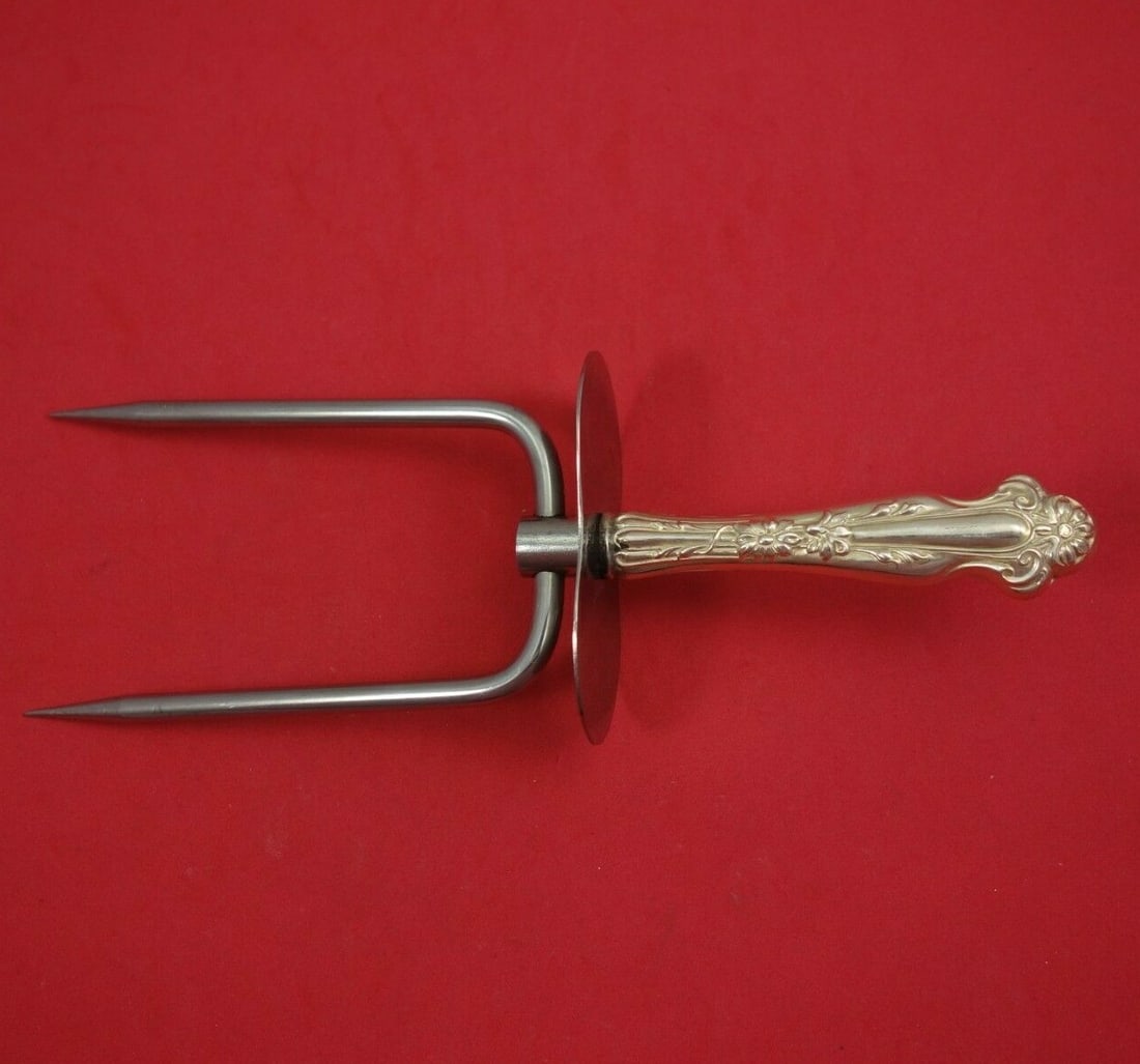 Blackinton Daisy Sterling Silver Roast Holder 8.5 Inch (1 of 2)