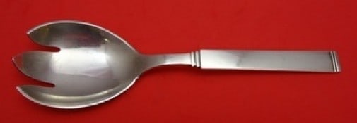 W&S Sorensen Funkis III Sterling Silver Salad Serving Fork 8.25" (1 of 2)