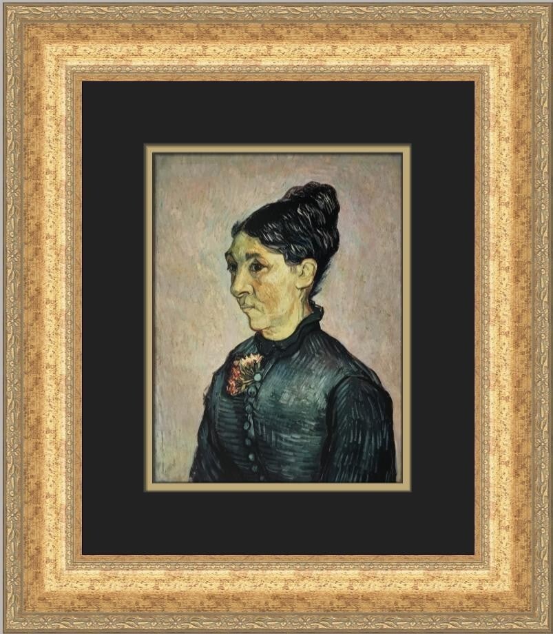 Vincent Van Gogh Portrait of Trabuc's Wife Custom Framed Print 18x16 (1 of 2)