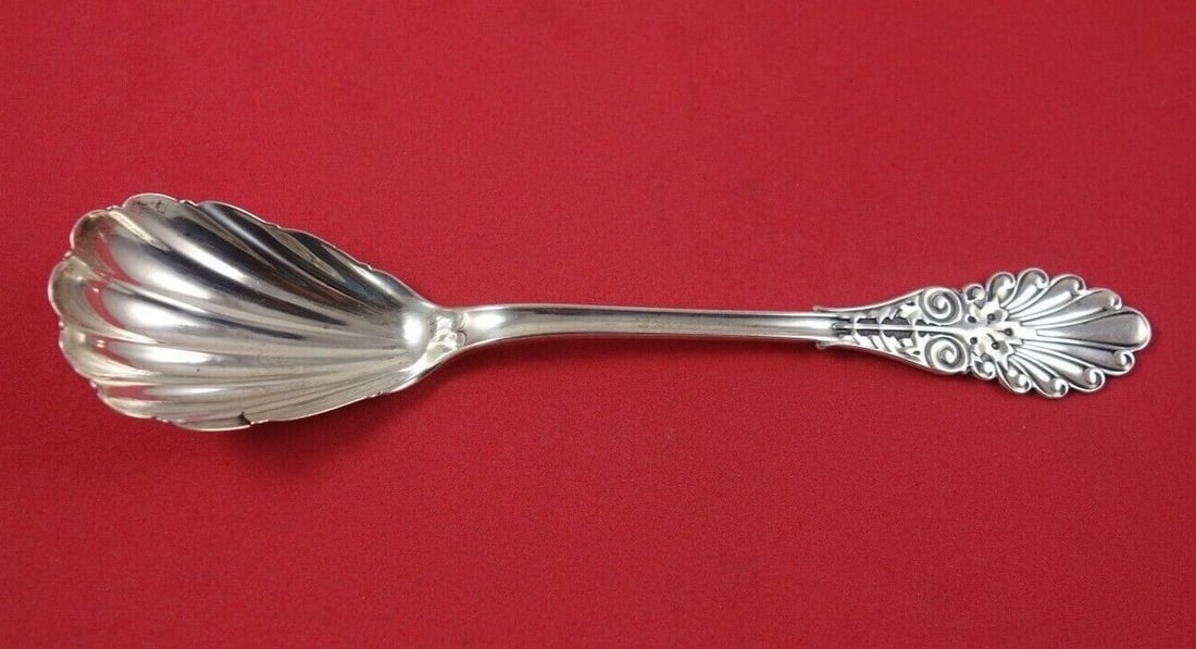 Wood & Hughes Grecian Sterling Silver Sugar Spoon Shell Bowl 6.75" (1 of 2)