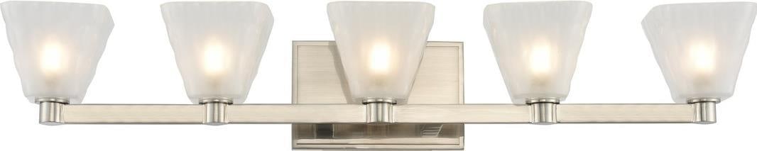 Kalco 5-Light Bath Light in Glazed Nickel with Dimmable Switch (1 of 1)