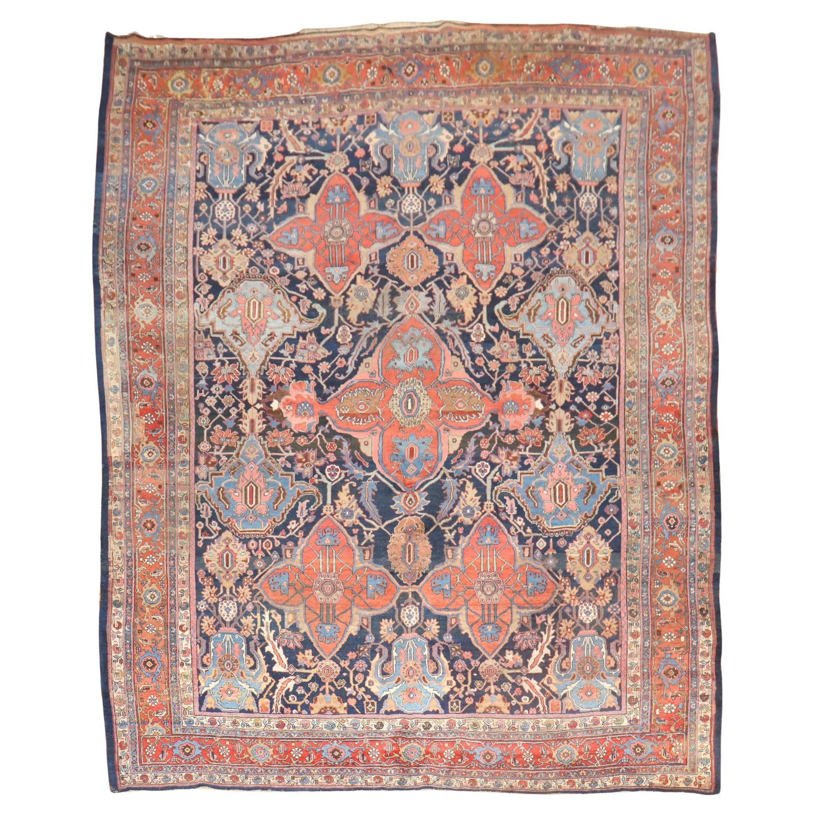 Antique Persian Bidjar Rug 113 x 151 Hand-Knotted Wool 19th Century (1 of 14)