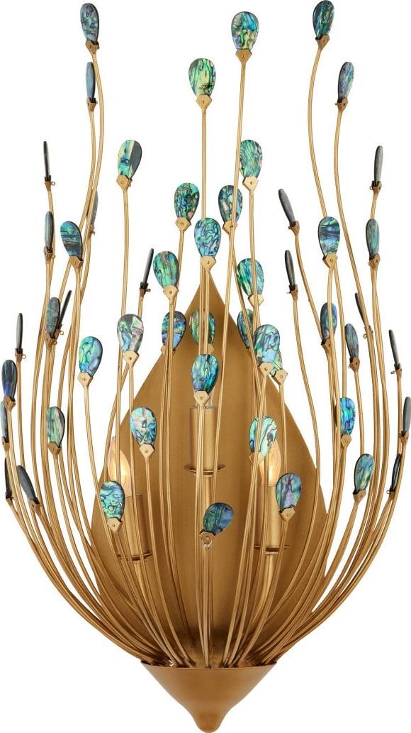 Currey Delphos Wall Sconce Contemporary Black and Gold Design (1 of 5)