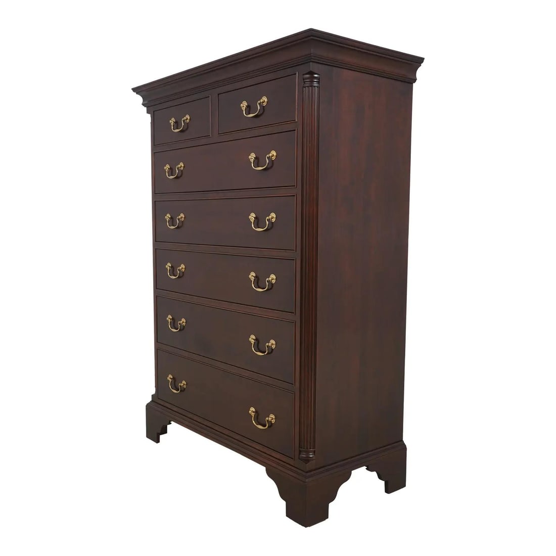 Stickley Chippendale Cherry High Chest Dovetailed Construction Solid Brass Hardware (1 of 10)