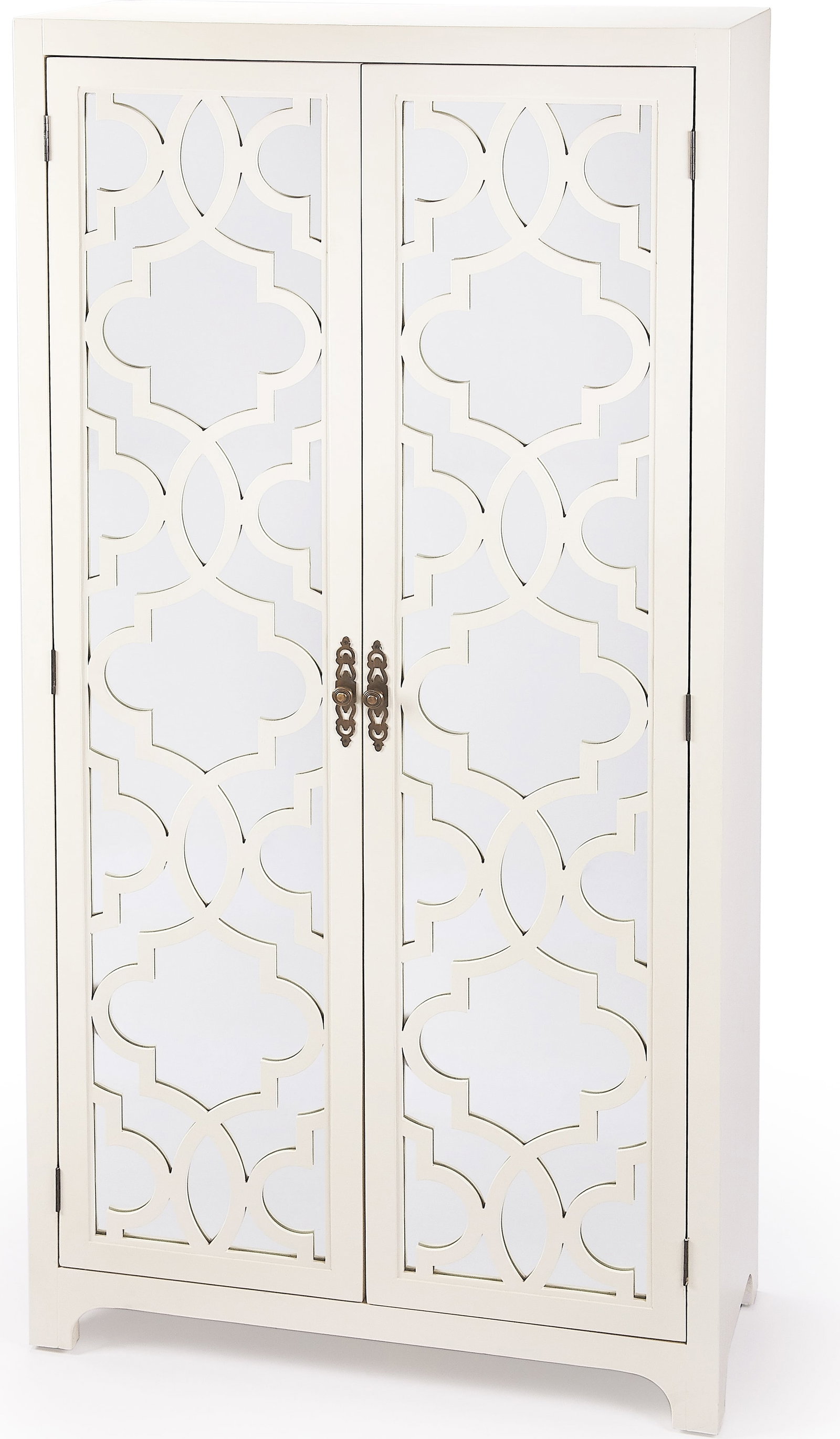 Butler Morjanna White Tall Storage Armoire 76.5in Transitional Style (1 of 8)