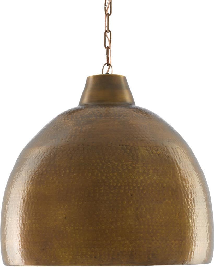 Currey Earthshine Brass Pendant Light Fixture 21.5H Industrial Style (1 of 3)