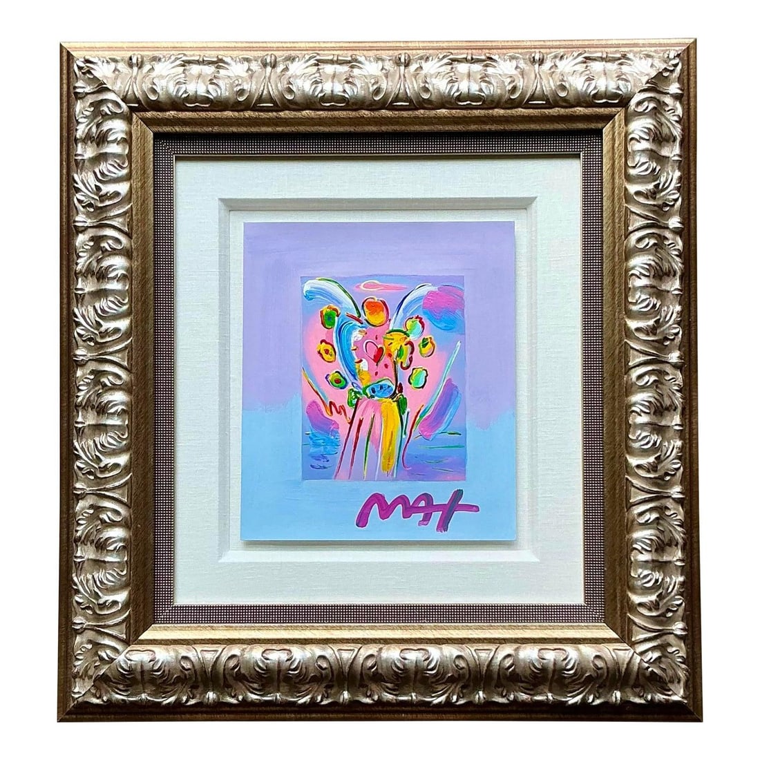 Framed Peter Max Signed Serigraph in Ornate Baroque-Style Vintage Frame (1 of 8)