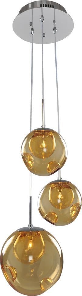 Kalco Contemporary Chrome Meteor Pendant 3-Light Dimmable: Kalco Contemporary Chrome Meteor Pendant 3-Light Dimmable Introducing the Stylish Chrome Meteor Pendant Collection, a stunning addition to your lighting decor. This contemporary pendant light features