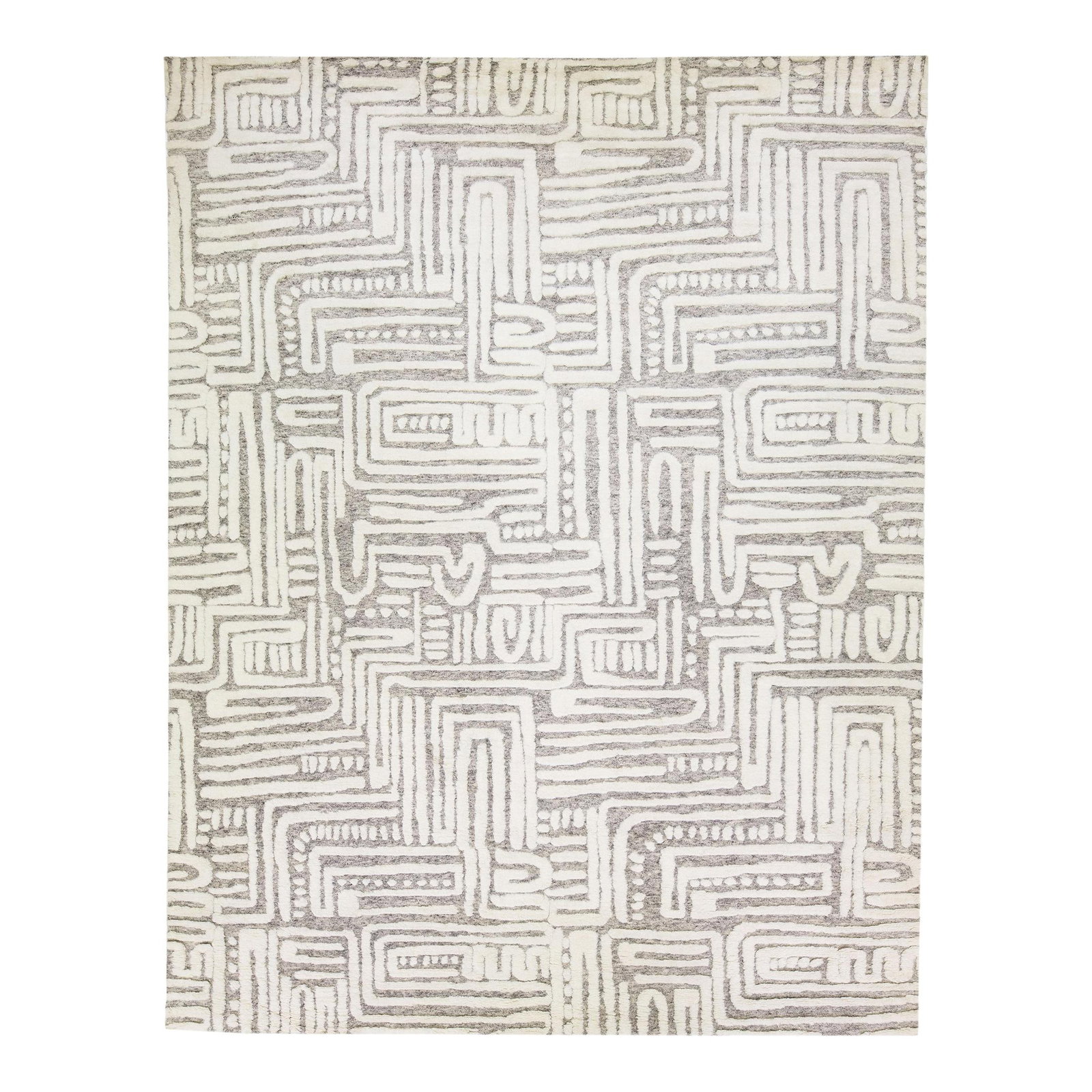 Oversized Gray Ivory Moroccan Handmade Wool Rug 13'8 x 17'9 (1 of 8)