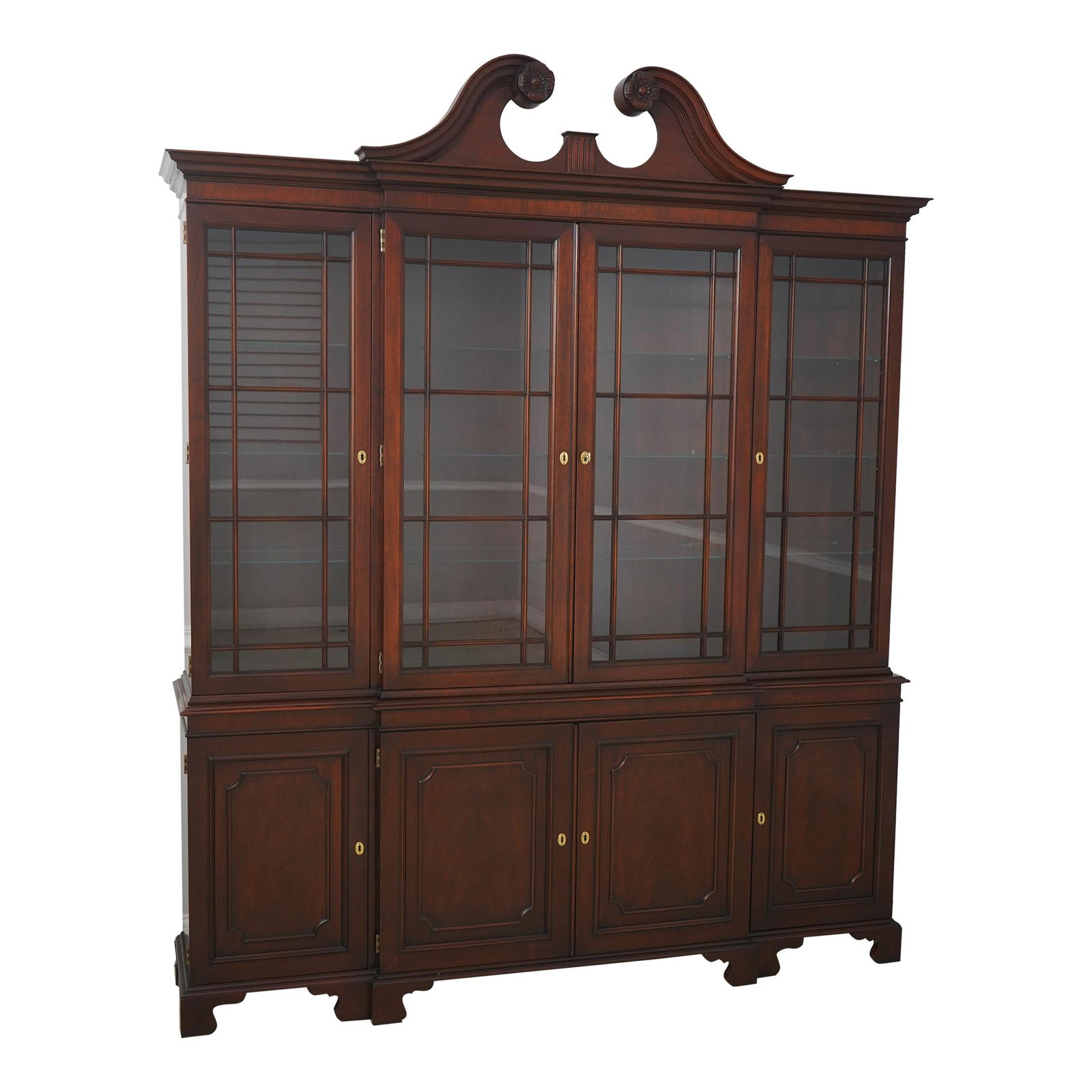 Kindel Oxford 4 Door Mahogany Breakfront Traditional Style (1 of 10)