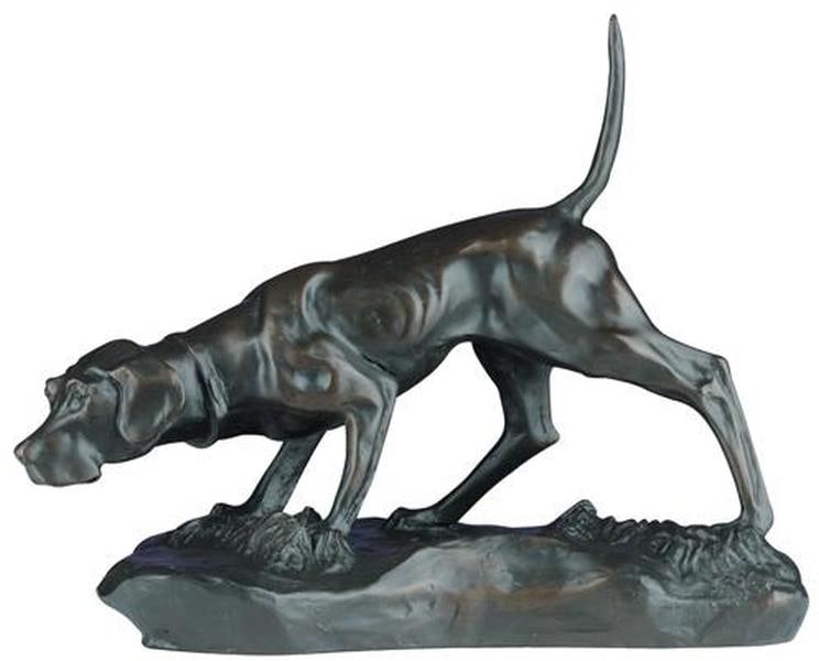 Hand-Cast English Pointer Sculpture in Ebony Finish (1 of 1)