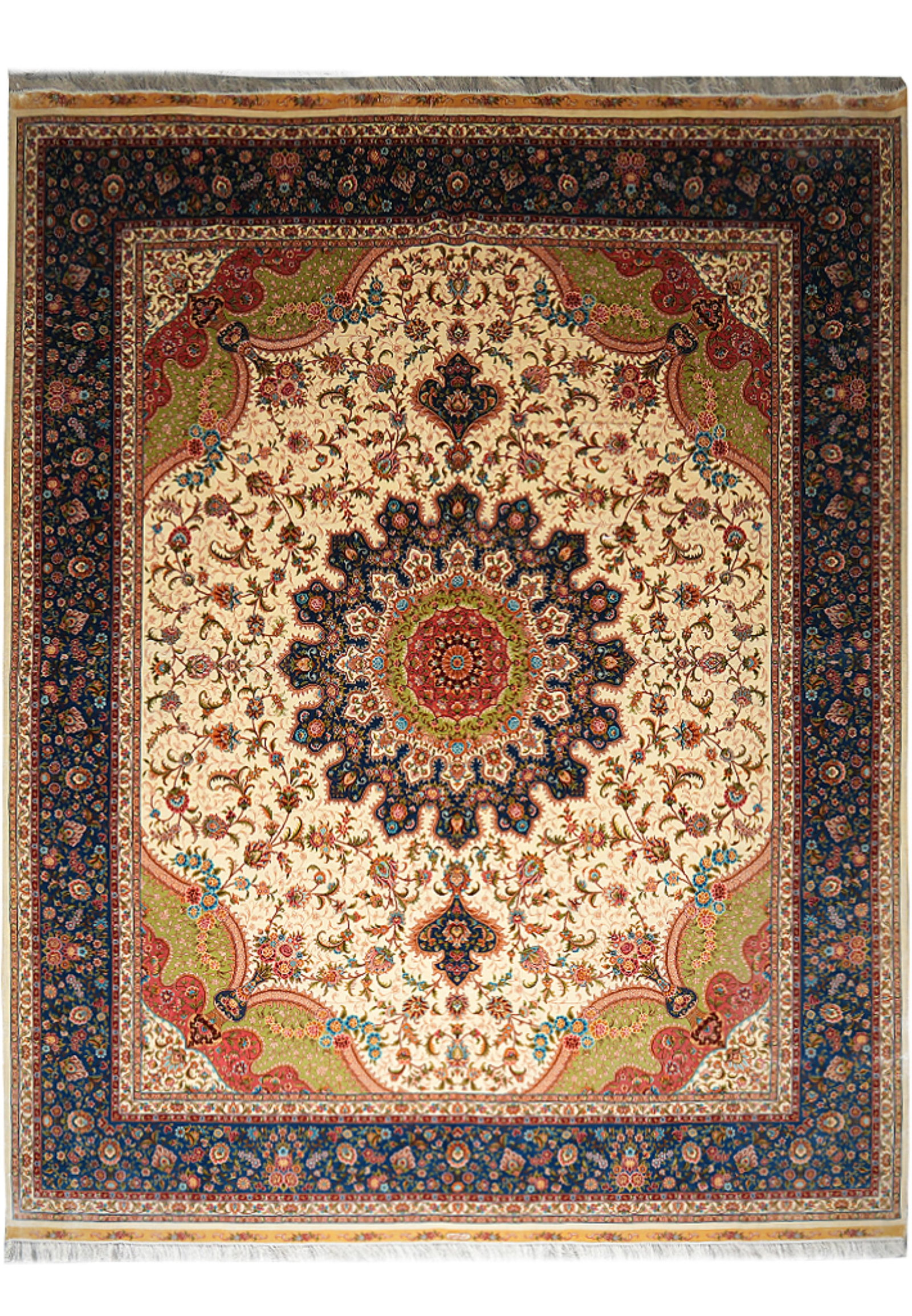 8 x 10 Silk Handmade Rug Central Medallion Artisan Design (1 of 11)