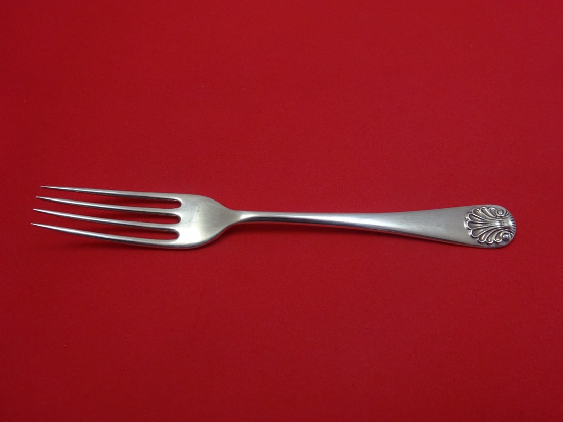 James Robinson English Shell Sterling Silver Fork 4-Tine 7 1/4" (1 of 1)