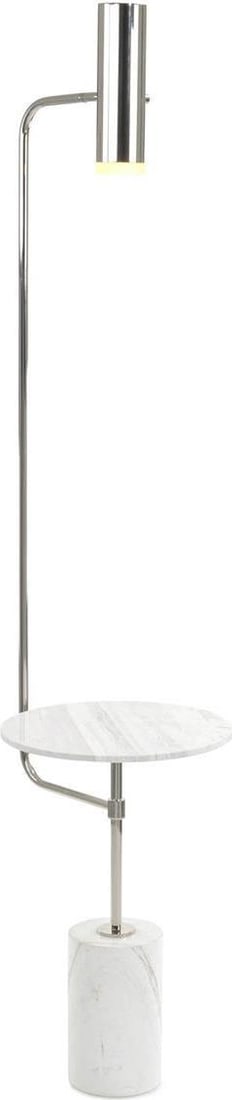 John-Richard Illuminated Marble Floor Lamp with Polished Nickel Accents (1 of 2)