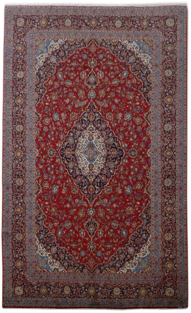 10 x 16.4 Persian Kashan Rug Signed Ghotbi Hand Knotted Wool (1 of 6)