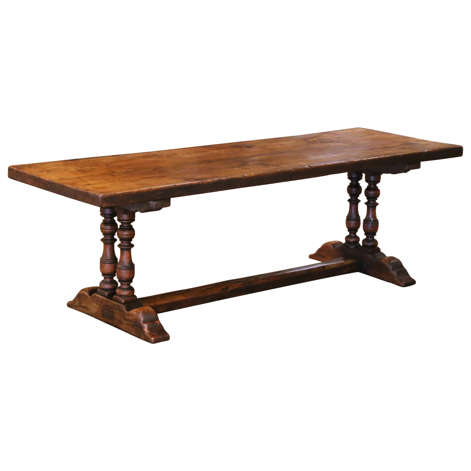 Walnut Monastery Dining Table Louis XIII Style From Pyrenees France Circa 1950 (1 of 8)