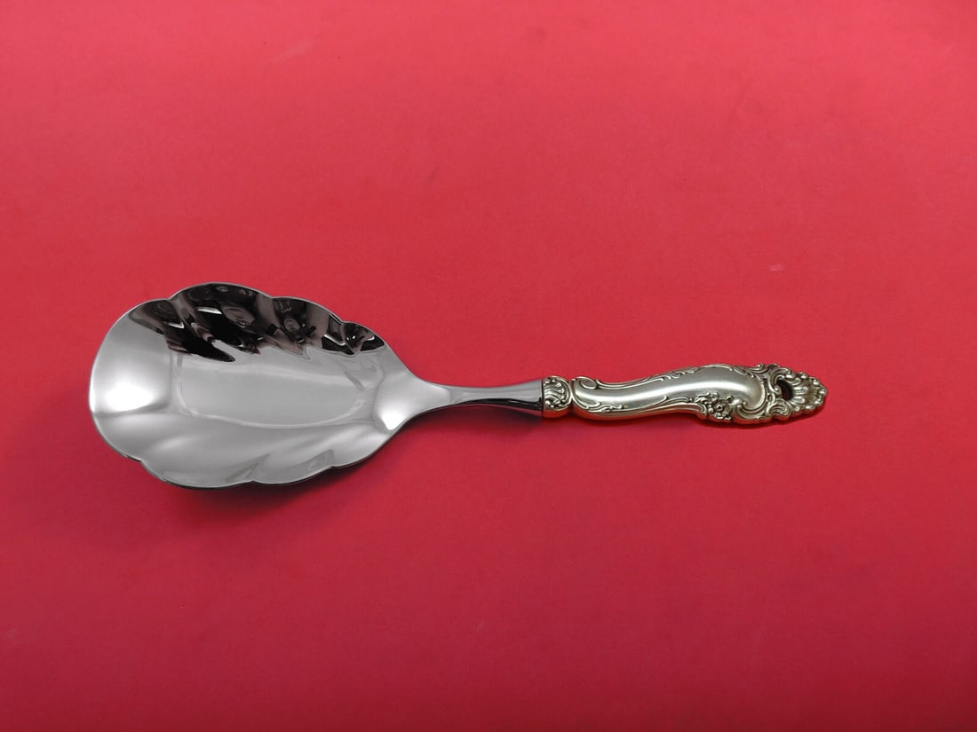 Gorham Decor Sterling Silver 10 Inch Scalloped Rice Spoon Custom Made (1 of 3)