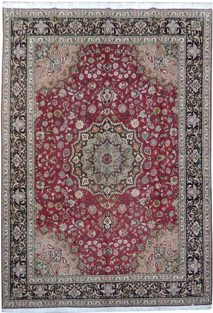 Persian Tabriz 8.4 x 11.7 Handmade Wool Silk Carpet 400 KPSI Iran (1 of 6)