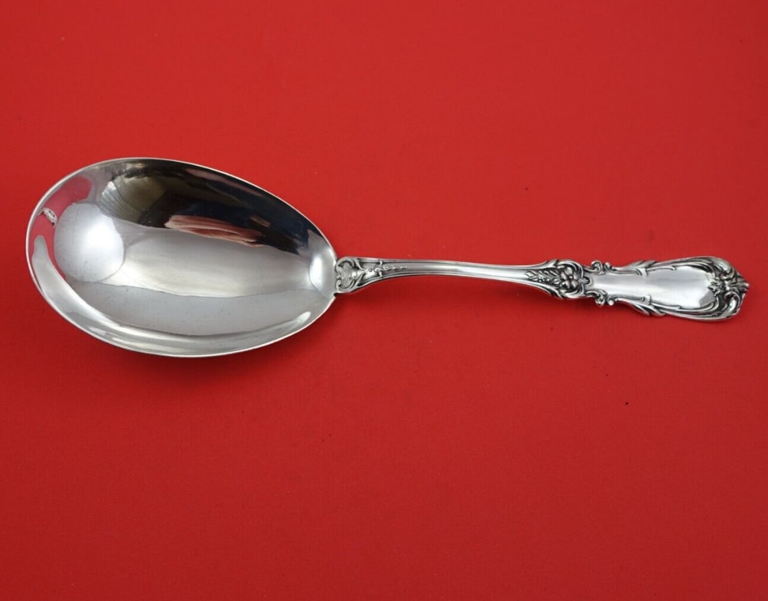 Camusso Imperial Sterling Silver Ovoid Casserole Serving Spoon 11 1/4" (1 of 3)