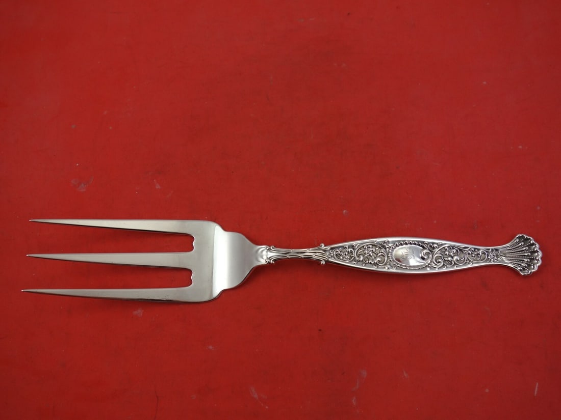 Whiting Hyperion Sterling Silver 10 Inch 3-Tine Serving Fork (1 of 2)