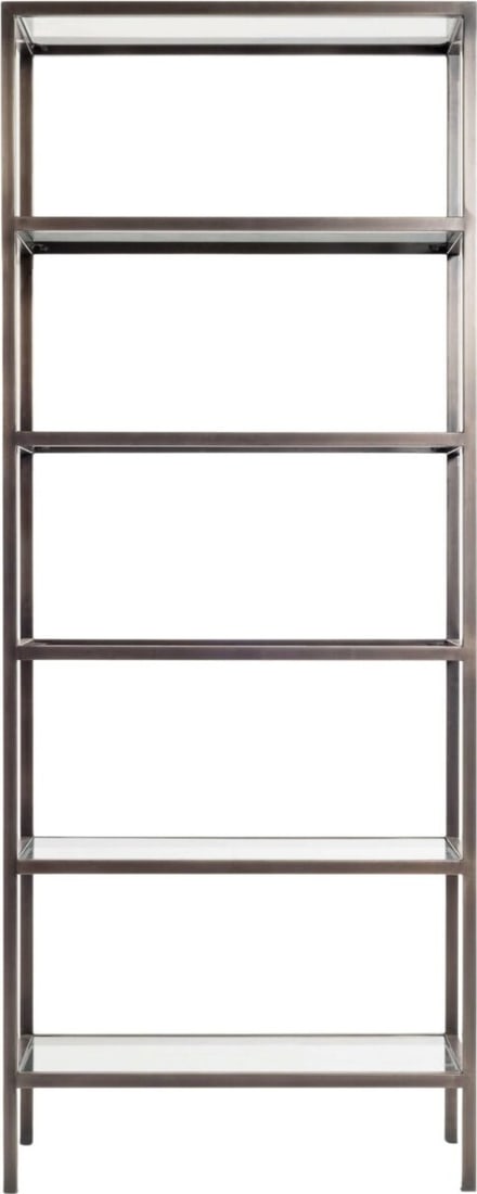Alder Tweed Sawyer Industrial Bookshelf 80 Inch Gunmetal Finish (1 of 1)