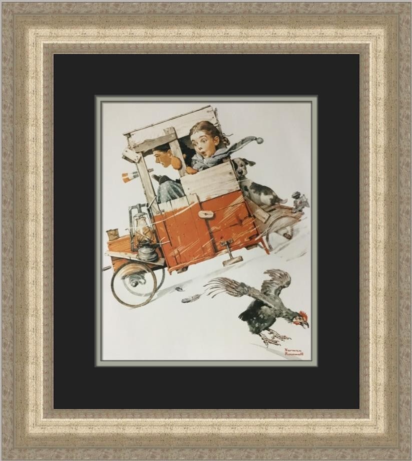 Norman Rockwell Soap Box Racer Custom Framed Art Print 1979 (1 of 2)