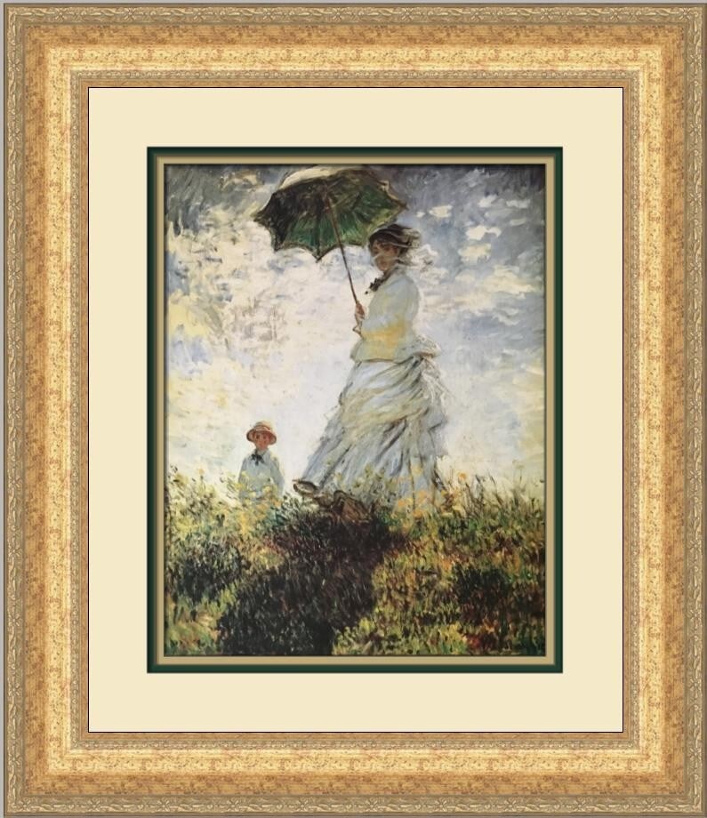 Claude Monet Madame Monet and Her Son Custom Framed Print 22 x 19 (1 of 2)