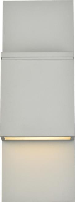 Elegant Lighting Outdoor LED Wall Fixture 12W Silver Finish (1 of 1)