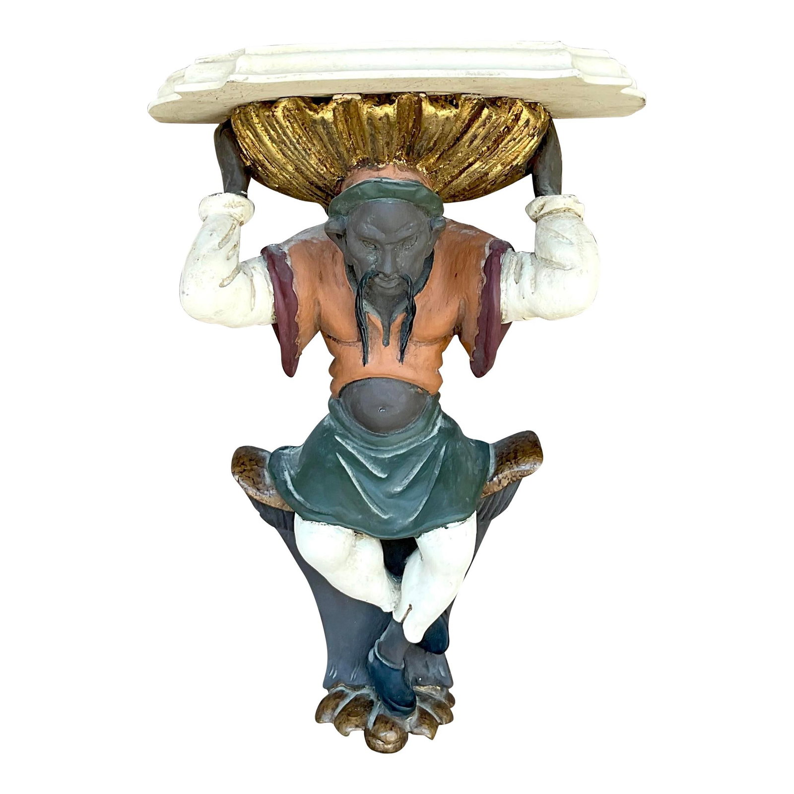 Vintage Boho Gilt Tipped European Character Bracket 10 x 14.25 x 20.75 (1 of 7)