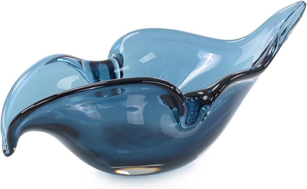 Hand-Blown Sapphire Blue Bowl by John-Richard 16.25 Inches (1 of 1)