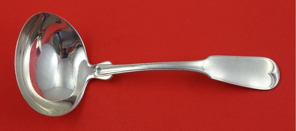 Gorham Threaded Antique Sterling Silver Gravy Ladle 6 Inch (1 of 3)