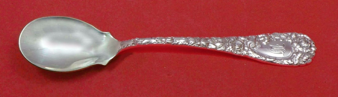 Durgin Chrysanthemum Sterling Silver Ice Cream Spoon Custom Made 5 3/4" (1 of 1)