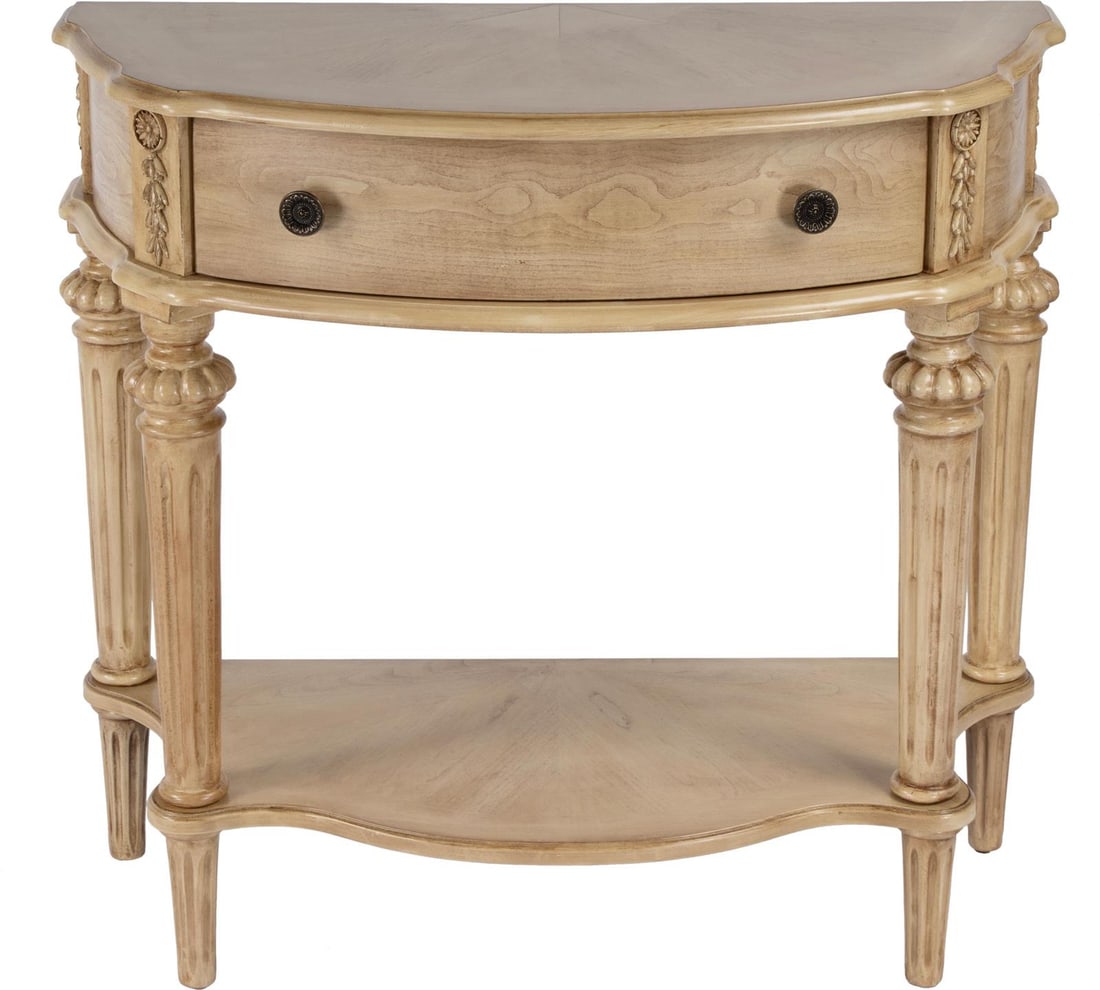 Butler Halifax Console Table Beige Demilune Design (1 of 7)